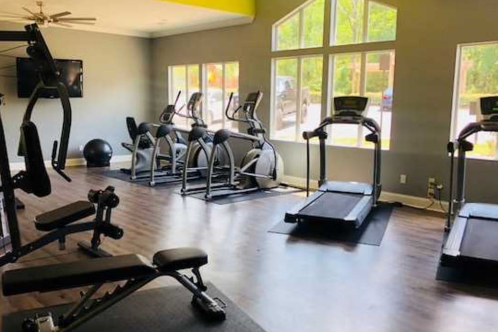 Get a workout in at our fitness center at Elevation Hoover in Hoover, Alabama