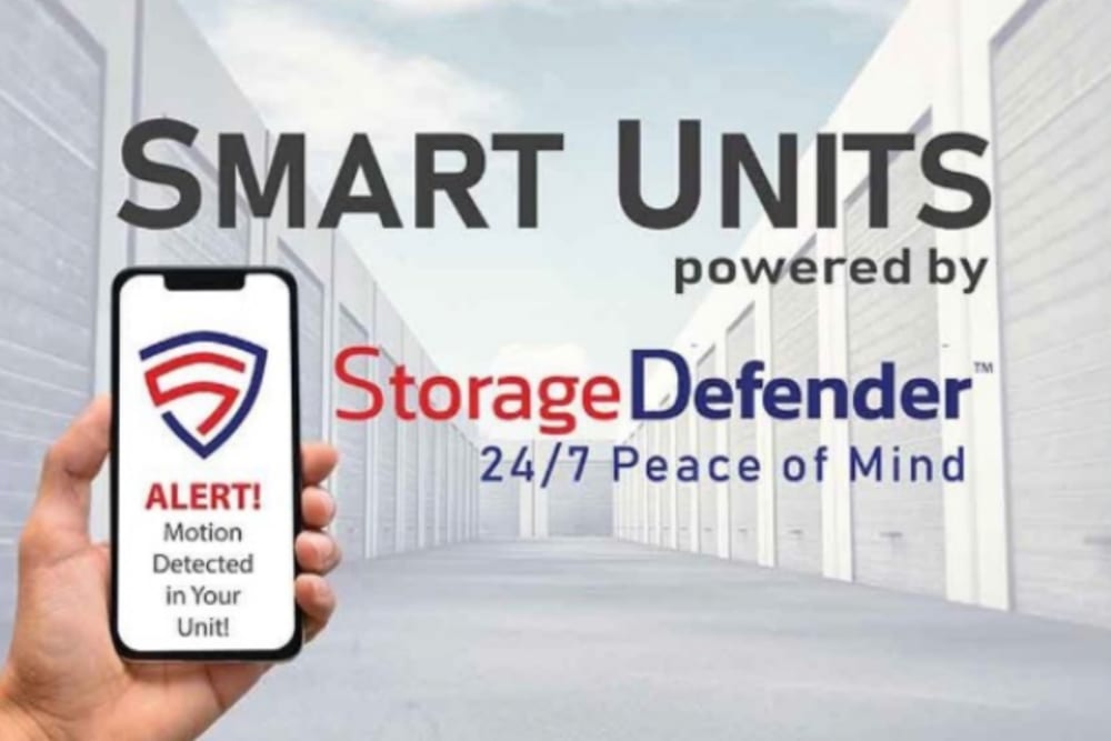 Smart Units powered by StorageDefender available at Advantage Self-Storage in Tiverton, Rhode Island