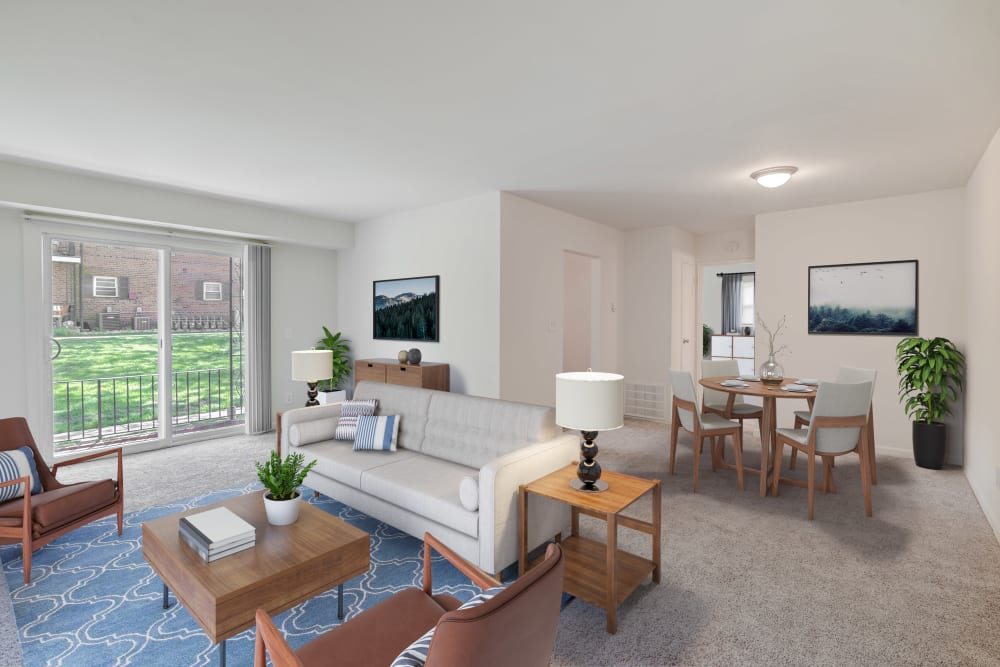 Living room at apartments in Freehold, New Jersey