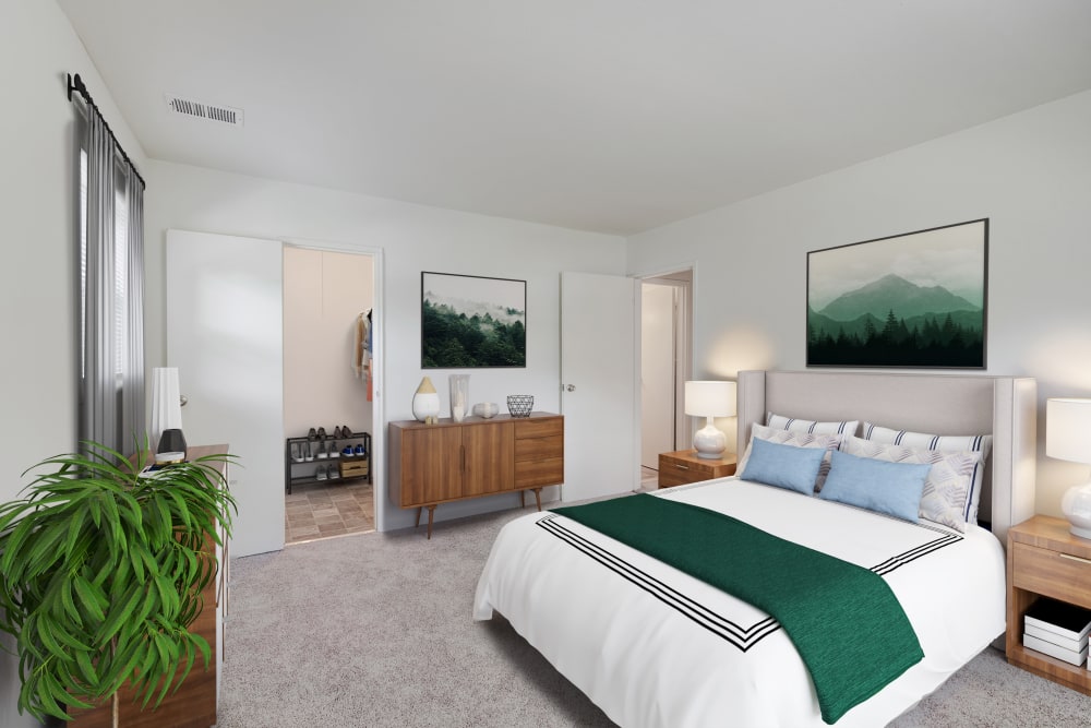 Beautiful Bedroom at Post & Coach Apartment Homes in Freehold, New Jersey