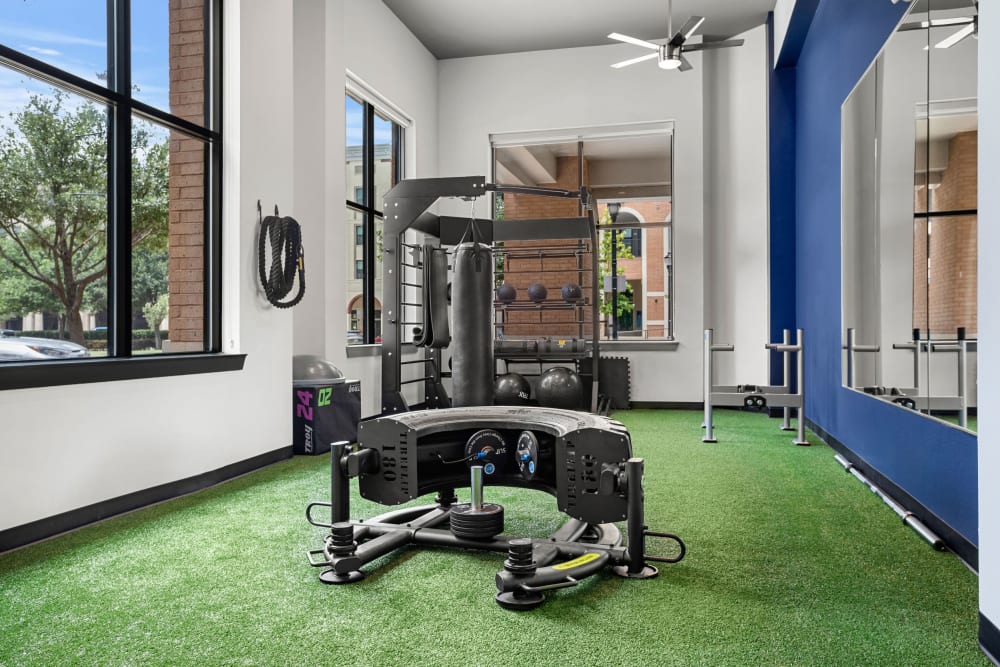 Property fitness center at Olympus Boulevard in Frisco, Texas