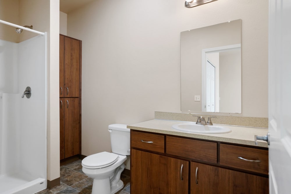 Apartment bathroom 3 at Springbrook Ridge Apartments in Newberg, Oregon
