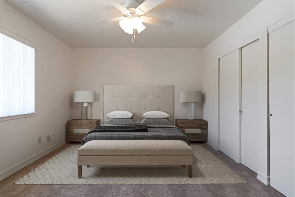 a cozy bedroom at Pomerado Terrace in San Diego, California