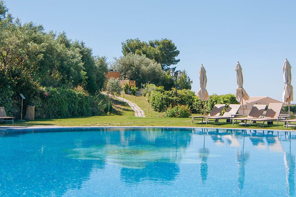 Large swimming pool at Villas At Villaggio in Modesto, California