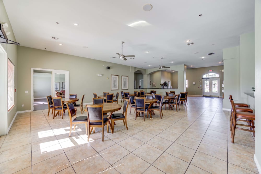 Clubhouse interior at Whispering Palms Apartments in North Las Vegas, Nevada