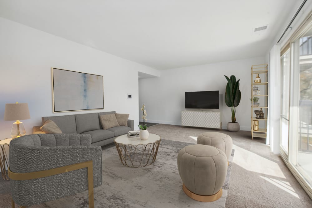 Apartments with a Living Room at Hallfield Apartments