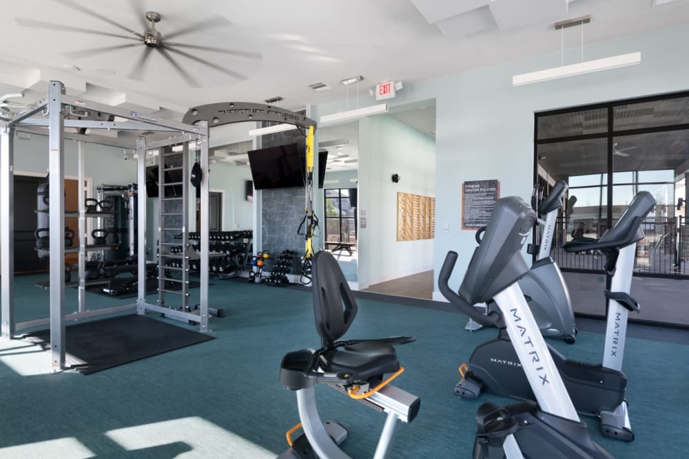 Fitness center at Coronado on Briarwood in Midland, Texas
