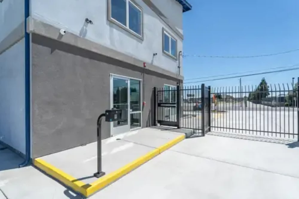 Secure entry and gated entry to Austin Road Self Storage in Manteca, California