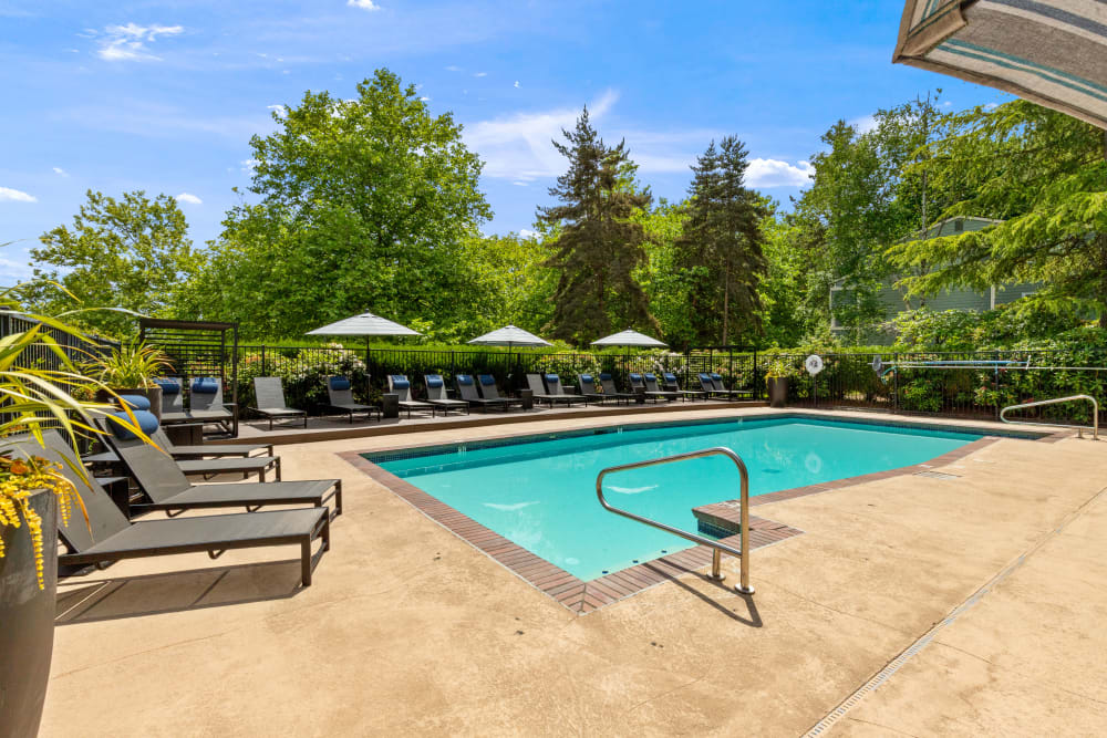 Large community pool at Skyline Redmond in Redmond, Washington