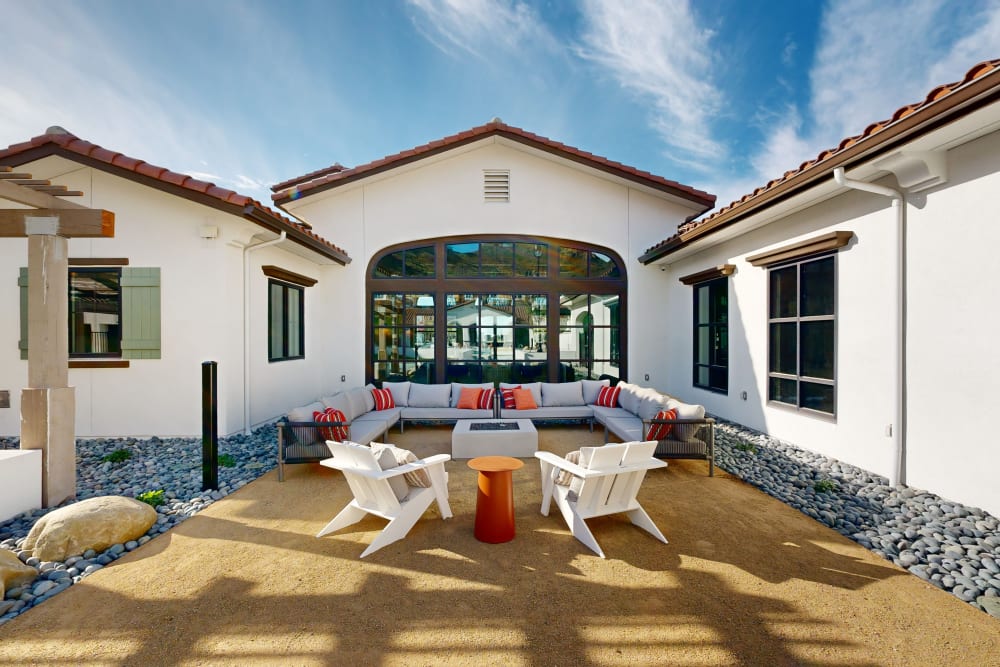 Outdoor lounge at The Villas at Anacapa Canyon in Camarillo, California