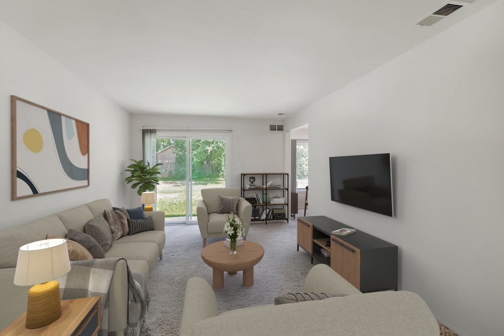 Spacious Living Room at Westwood Gardens Apartment Homes in West Deptford, New Jersey