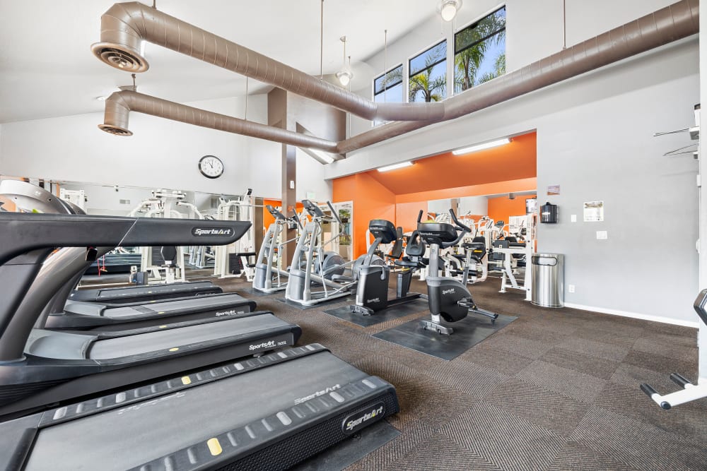 Large resident gym at Allina La Jolla in San Diego, California