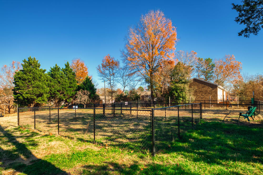 A gated dog park for residents' pets at Millspring Commons in Richmond, Virginia