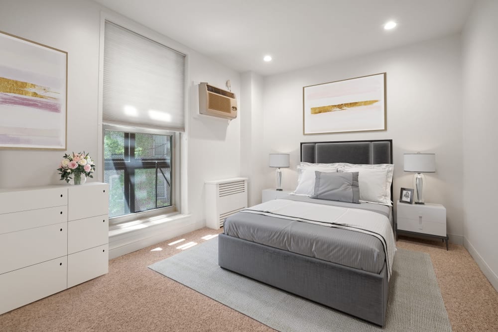 Three bedroom bed with great natural light at Camelot Court in Brighton, Massachusetts