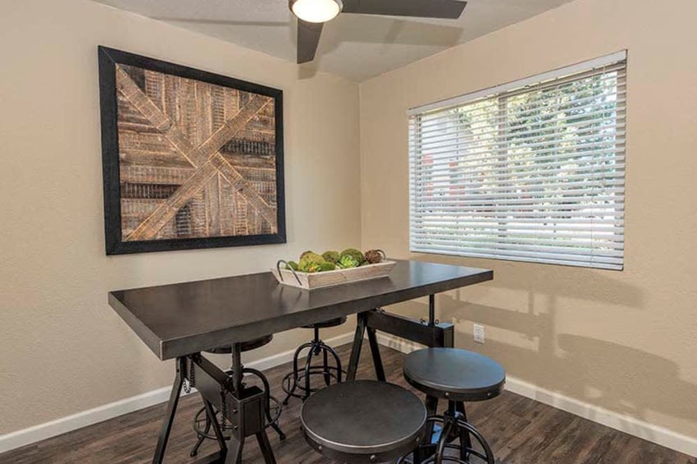 Dining room and large window in Foxborough in Citrus Heights, California