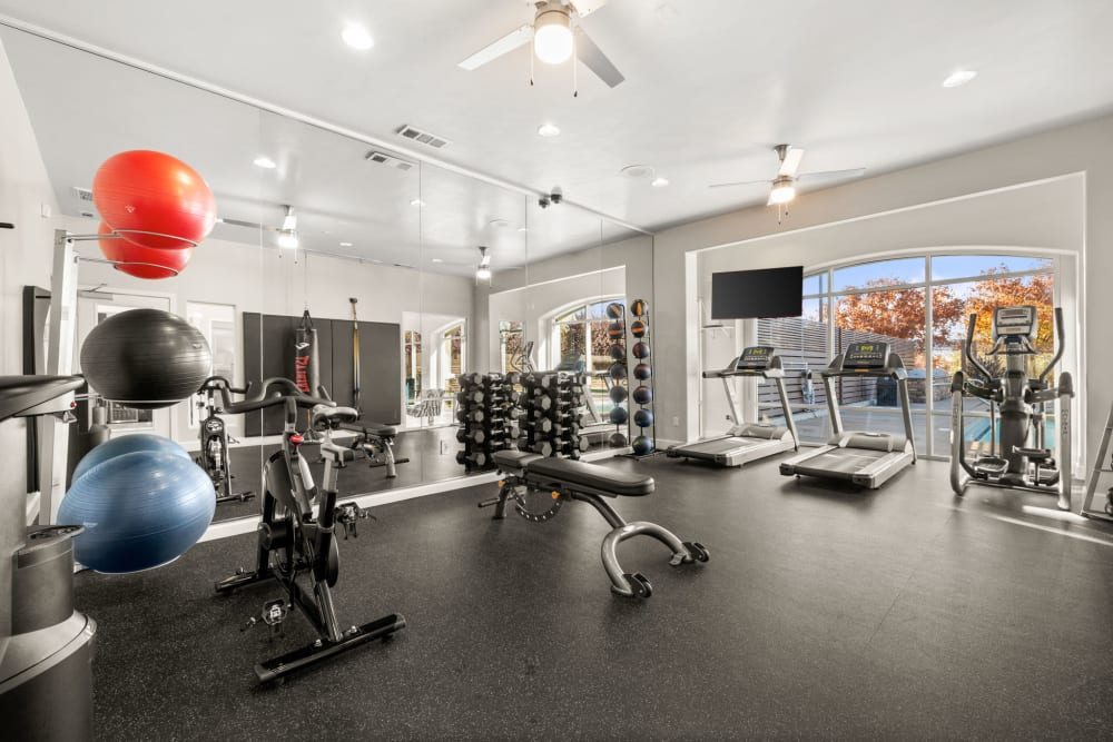 Modern fitness center at Lesarra in El Dorado Hills, California