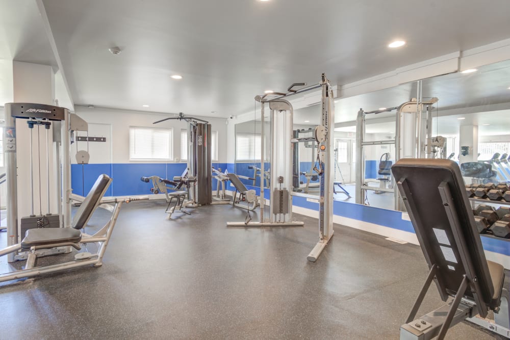 Fitness center at Riverton Knolls in West Henrietta, New York