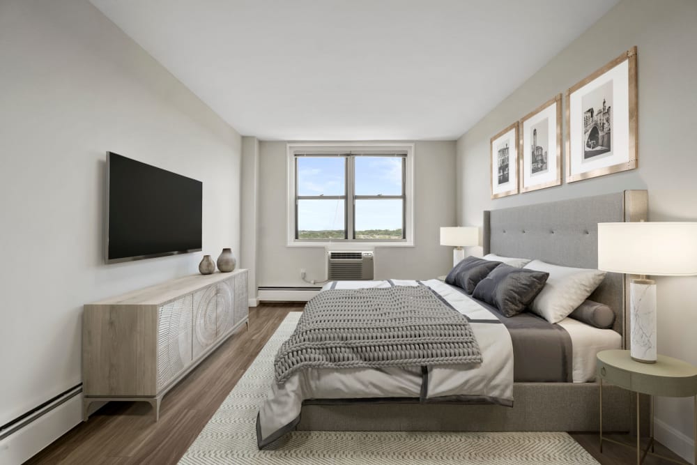 Second bedroom in residence at Parkside Place in Cambridge, Massachusetts