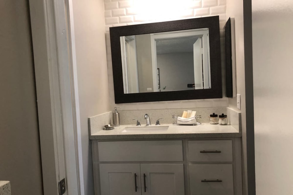 Bathroom at Yarmouth Apartments in Encino, California