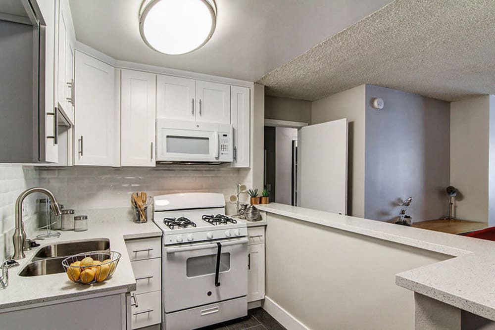 Kitchen at Yarmouth Apartments in Encino, California