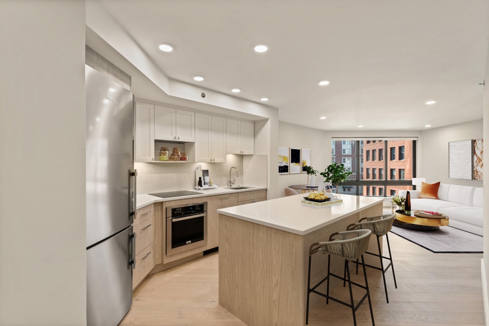 Renovated Two Bedroom Kitchen at 28 Exeter at Newbury in Boston, Massachusetts