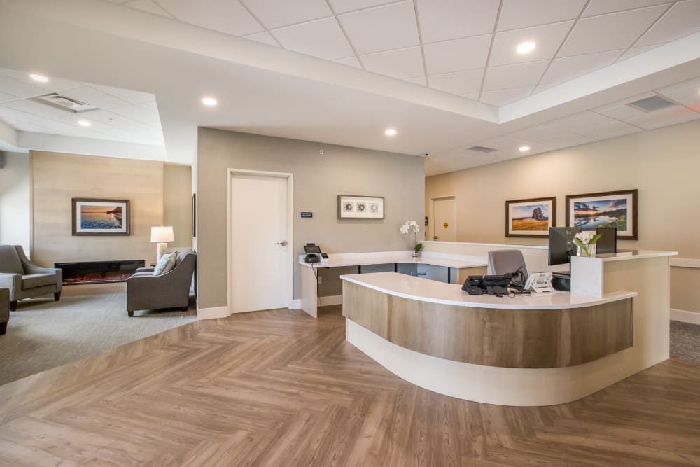 Reception area at Edgemont Place in Blaine, Minnesota