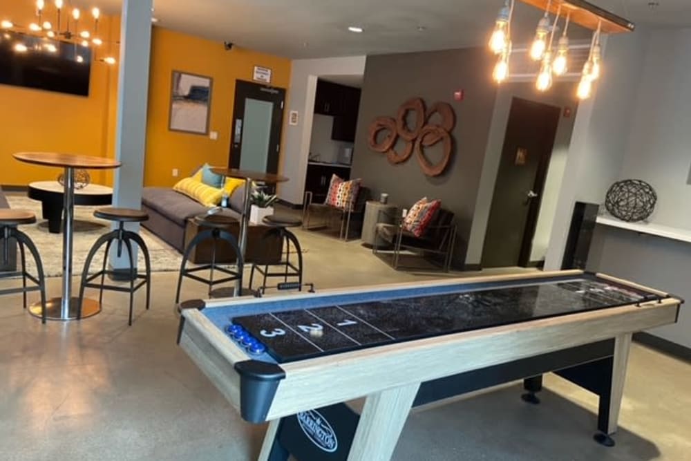 Clubhouse with shuffleboard at Cedar Flats in Chico, California