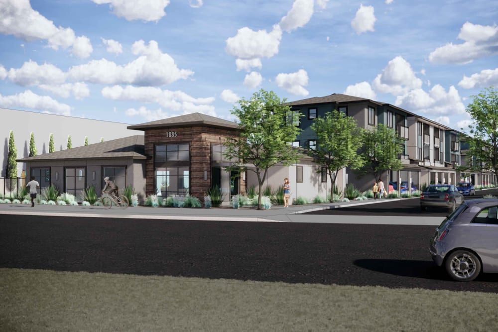 Exterior of Del Corazon Apartments in Santa Rosa, California