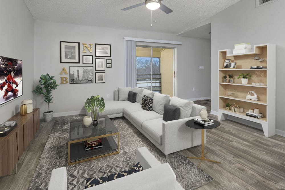 Spacious living space at Parke East in Orlando, Florida