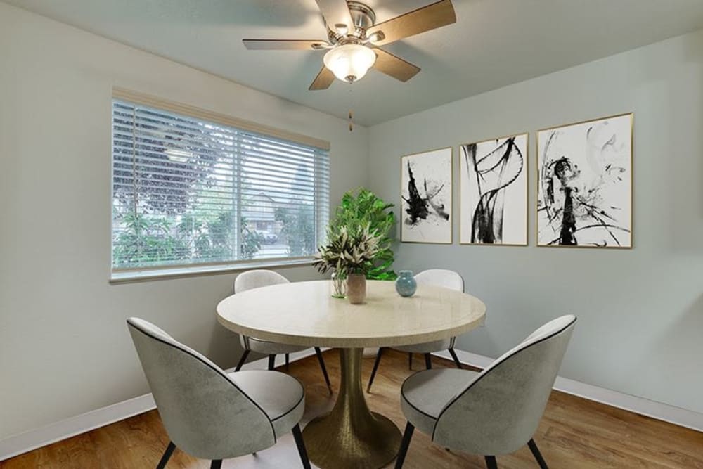 Dining room at Towncenter Apartments in McMinnville, Oregon