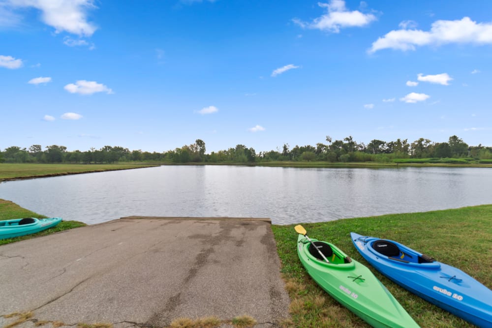Scenic Lake view with Kayak at Traditions at Mid Rivers in Cottleville, Missouri