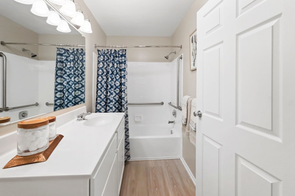 Bathroom at Steeplechase Apartments in Largo, Maryland