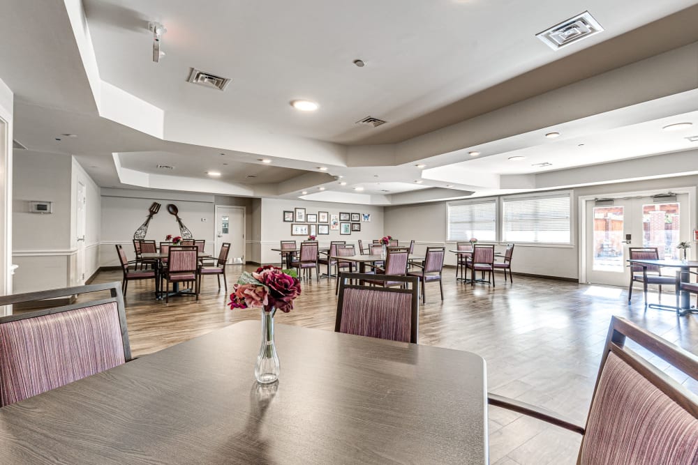 Dinning Area at Iris Memory Care of Nichols Hills in Oklahoma City, Oklahoma