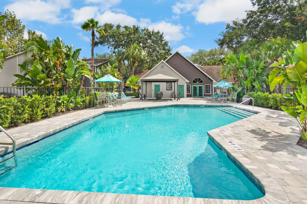 Sparkling swimming pool at The Isle Apartments in Orlando, Florida
