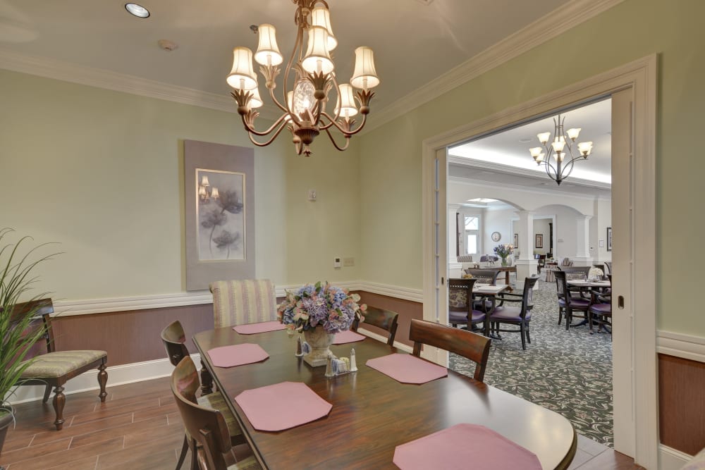 Private dining room at Barclay House of Augusta in Augusta, Georgia