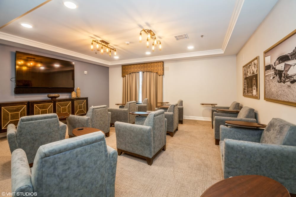 Tv room with recliner chairs at Barclay House of Baton Rouge in Baton Rouge, Louisiana