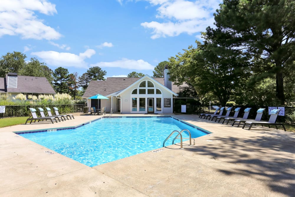 Beautiful pool at The Laurel Apartments in Spartanburg, South Carolina