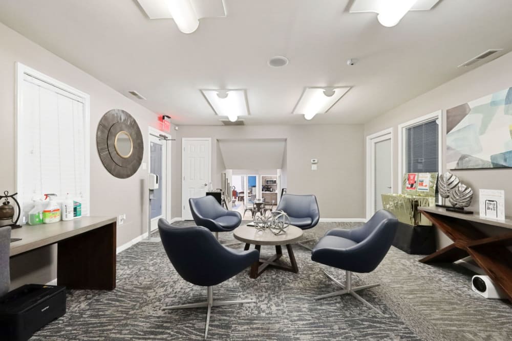 Community seating area at The Seasons Apartments in Laurel, Maryland