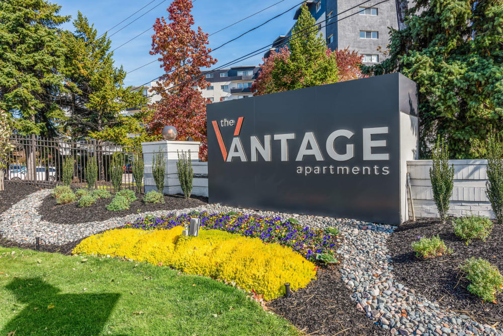 Welcome sign at The Vantage in Beachwood, Ohio
