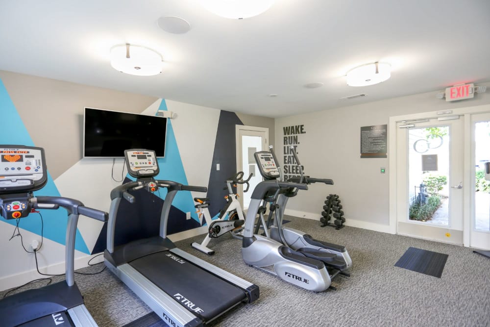 Fitness center at The Willows Apartments in Spartanburg, South Carolina