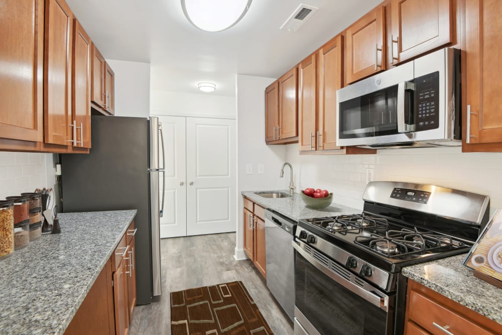 modern kitchen  at Rolling Park Apartments in Windsor Mill, Maryland