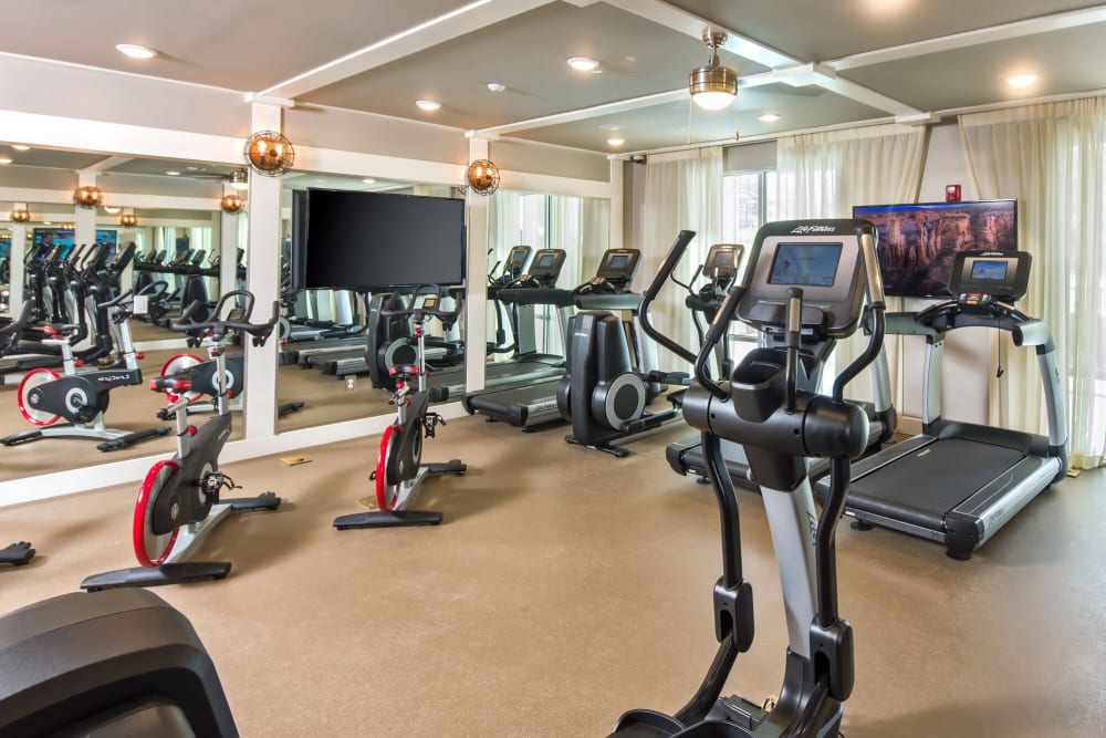Fitness center at Audubon Park Apartments in Orlando, Florida