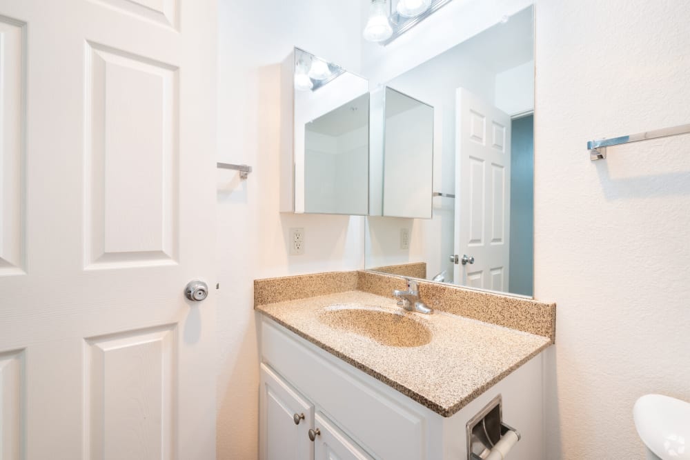 Bathroom at Creekside Park Apartments in Napa, California
