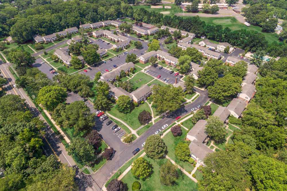 Tennis court at Village Square Apartments in Mount Holly, New Jersey