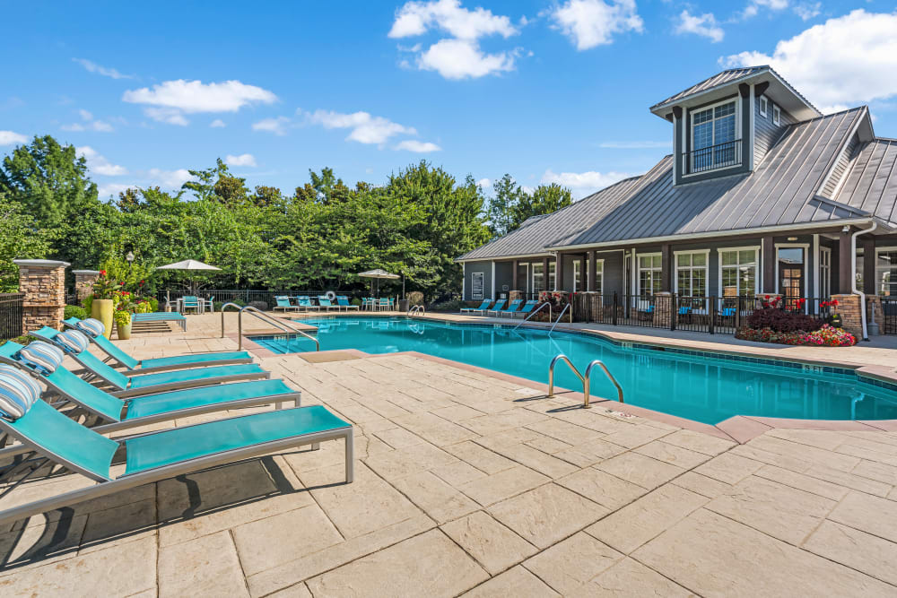 Resort-style pool at Huntsville Parc Apartment Homes in Huntsville, Alabama