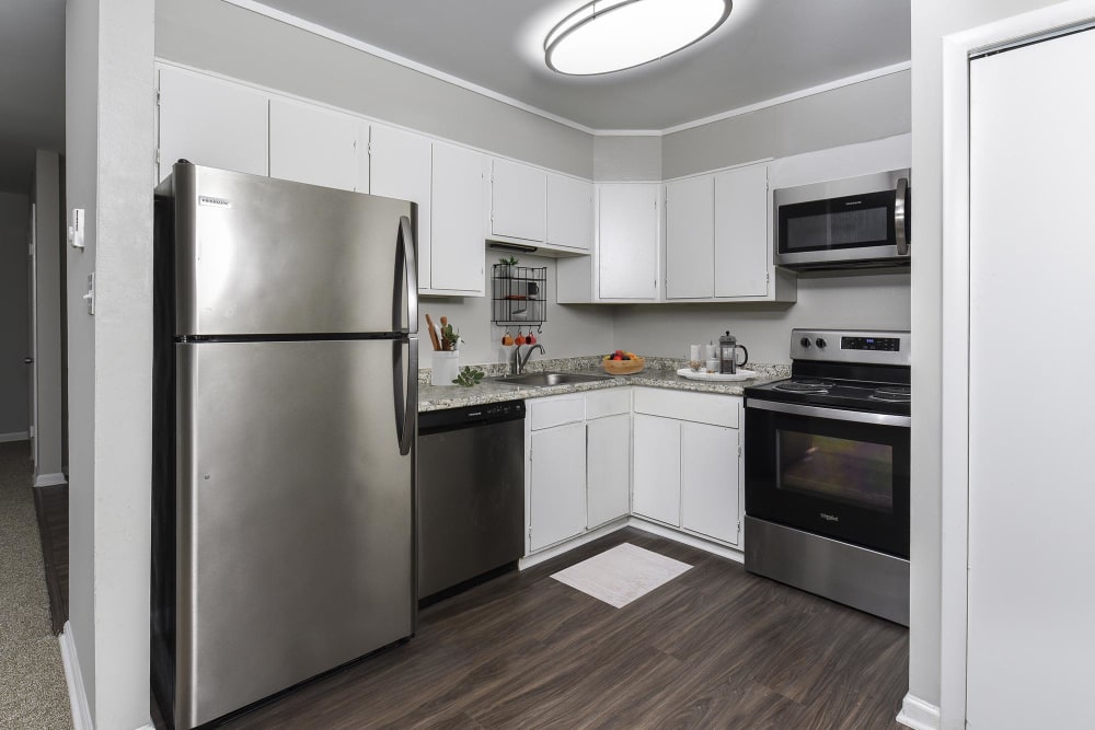 model renovated kitchen at Lehigh Square in Allentown, Pennsylvania