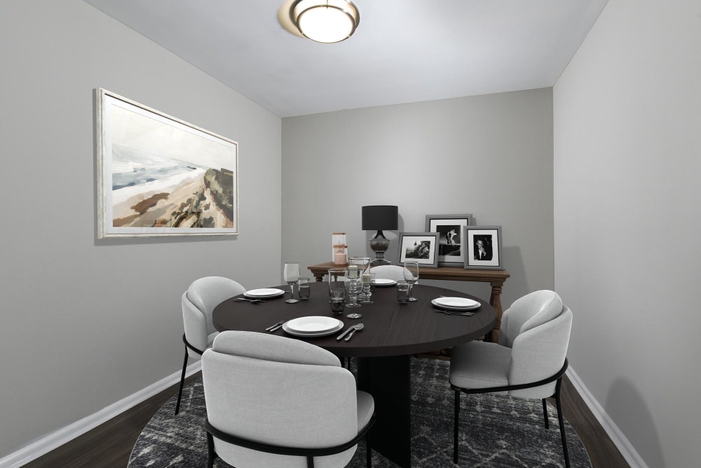 model dining room at Lehigh Square in Allentown, Pennsylvania