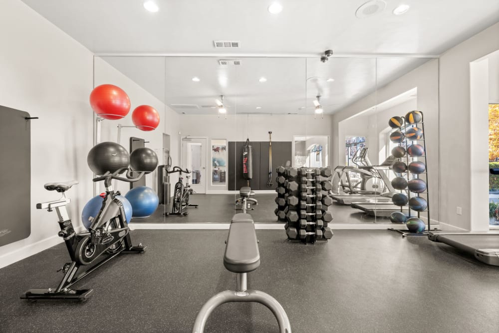 Fitness center at Lesarra in El Dorado Hills, California