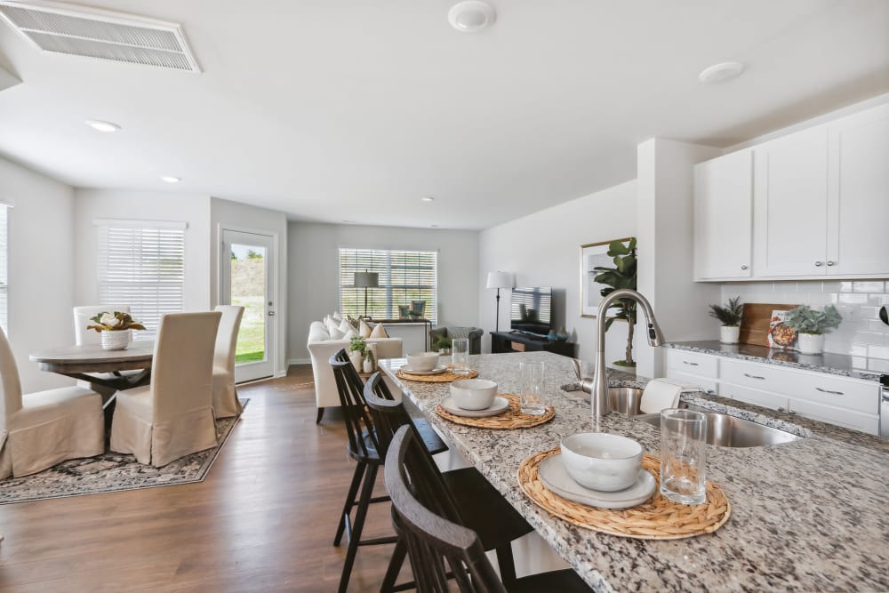 Kitchen and Dining Area at Lattitude34 Dillard Creek | Townhomes in Greer, SC