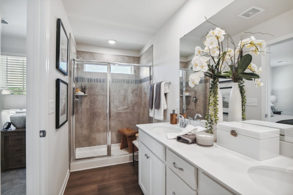 Modern Bathroom at Lattitude34 Dillard Creek | Townhomes in Greer, SC